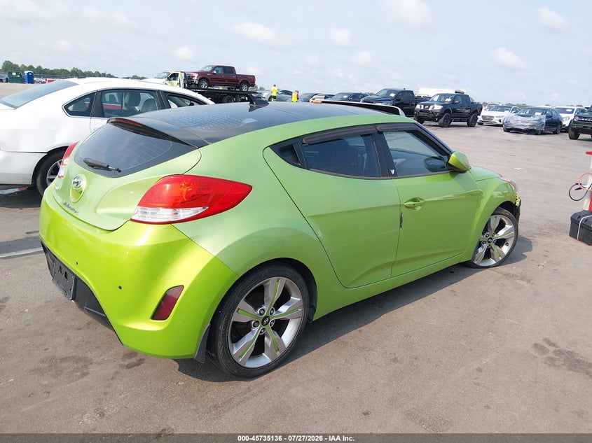 Vin: kmhtc6ad6cu059149, lot: 46233840, hyundai veloster base w/black 20124