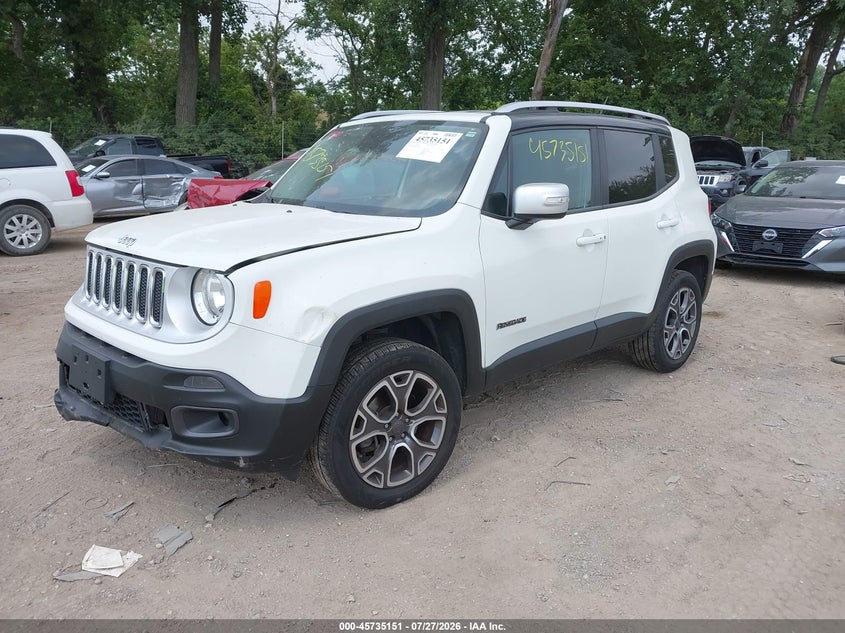 2016 Jeep Renegade, Удар спереди, IAAI, VIN ZACCJBDT9GPC85697 — фото 2