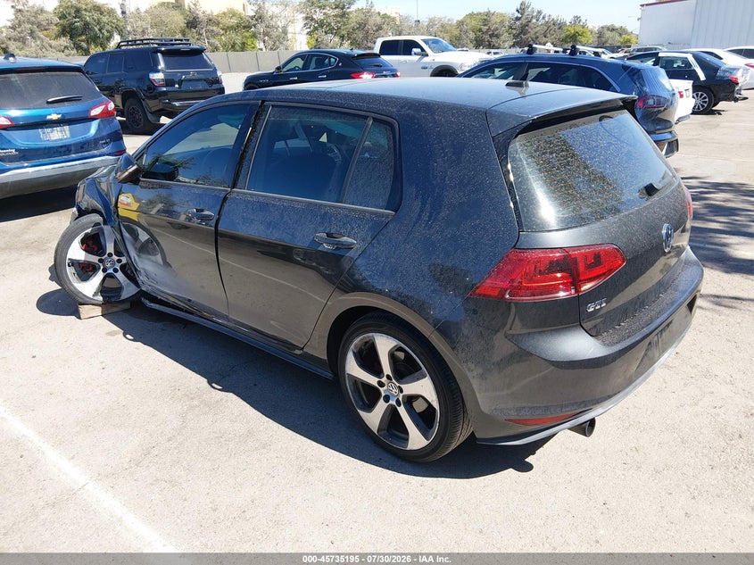 Vin: 3vw4t7au3fm081520, lot: 46233899, volkswagen golf gti 2.0t autobahn 4-door 20153
