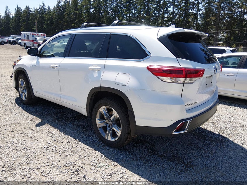 Vin: 5tddgrfh0ks055708, lot: 46233932, toyota highlander hybrid limited platinum 20193