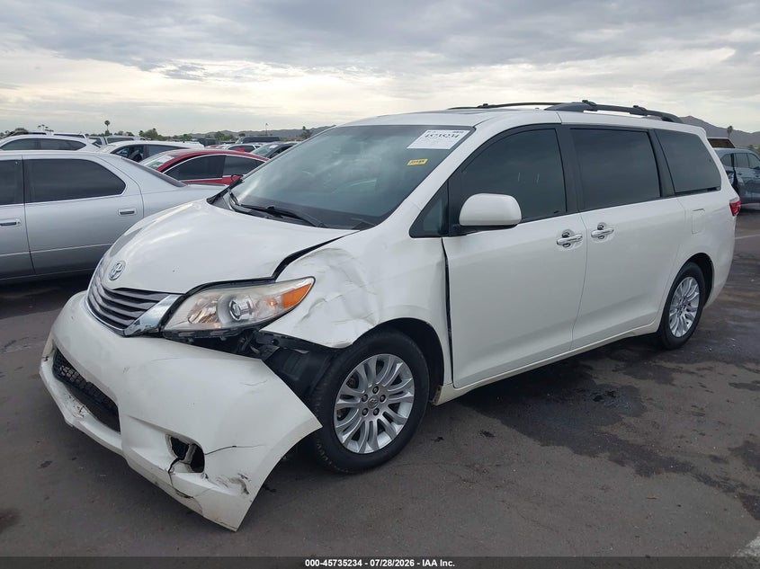 Vin: 5tdyz3dc4hs791561, lot: 46233938, toyota sienna xle 8 passenger 20172