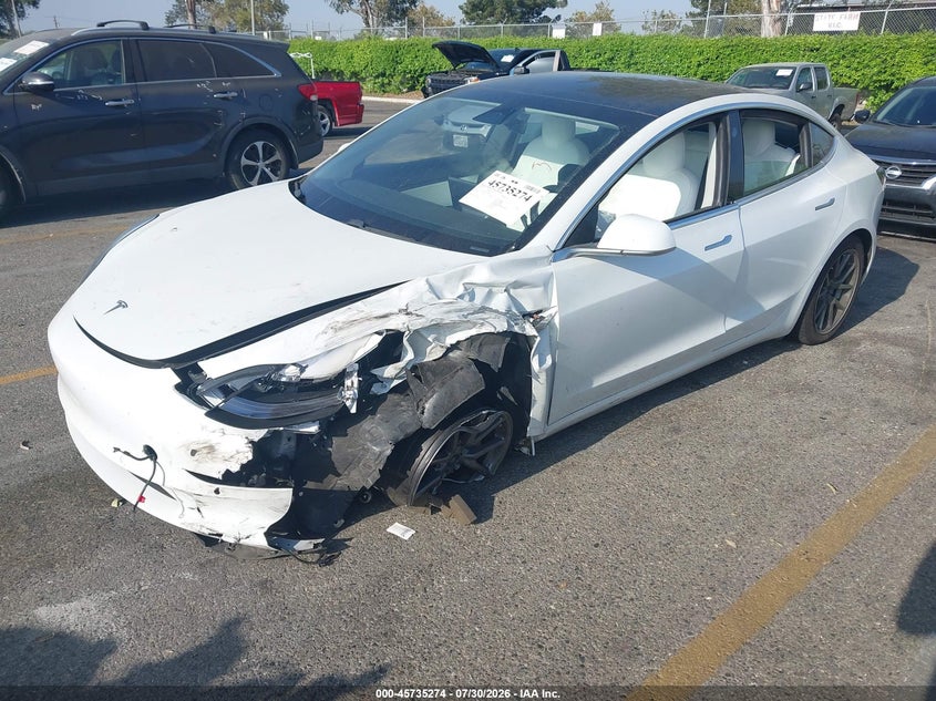 2020 Tesla Model 3, Left Front, IAAI, VIN 5YJ3E1EB9LF606885 — photo 2