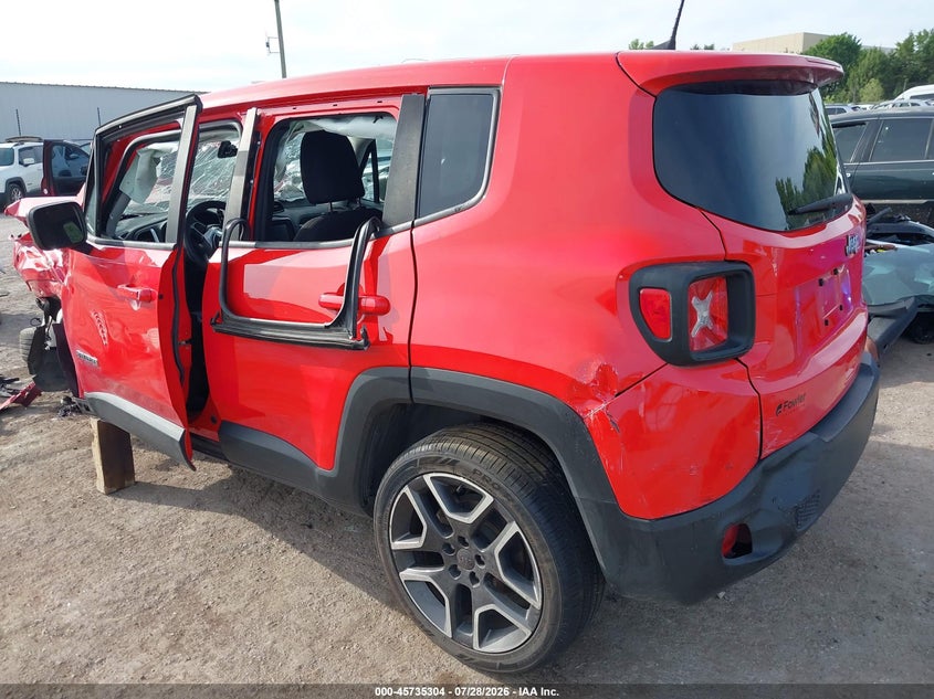 Vin: zacnjaab8lpm10386, lot: 46234008, jeep renegade jeepster fwd 20203