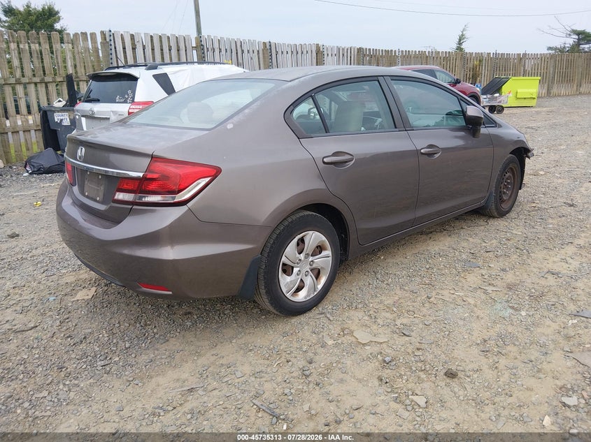 2013 HONDA CIVIC SEDAN 1.8L I-4 VVT, 140HP