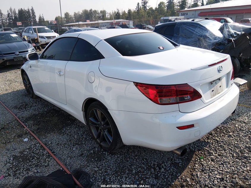 Vin: jthff2c20e2531730, lot: 46234018, lexus is 250c 20143