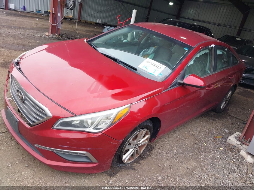 Vin: 5npe24af8fh160536, lot: 46234127, hyundai sonata se 20152