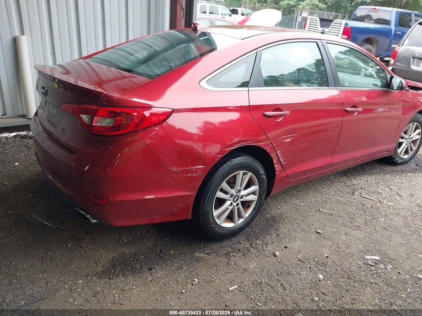 Vin: 5npe24af8fh160536, lot: 46234127, hyundai sonata se 20154