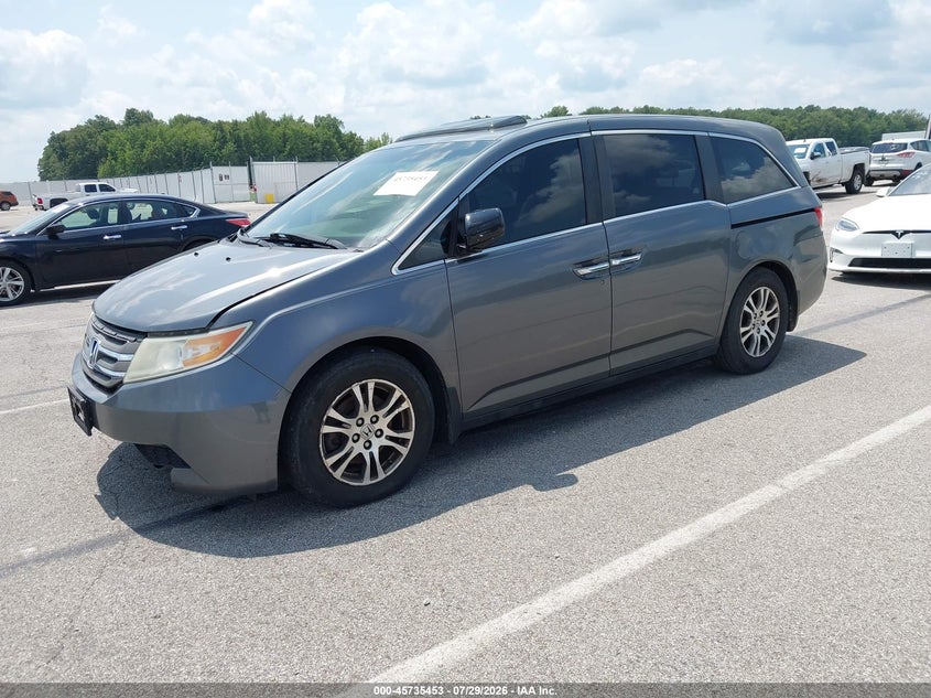 Vin: 5fnrl5h68cb100728, lot: 46234157, honda odyssey ex-l 20122