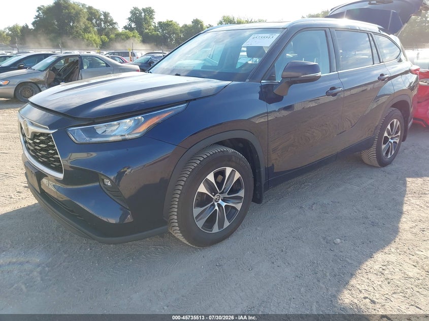 Vin: 5tdgzrbh7ls008609, lot: 46234217, toyota highlander xle 20202