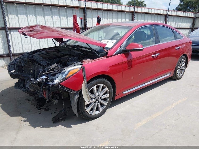 Vin: 5npe34af4hh460087, lot: 46234218, hyundai sonata limited 20172