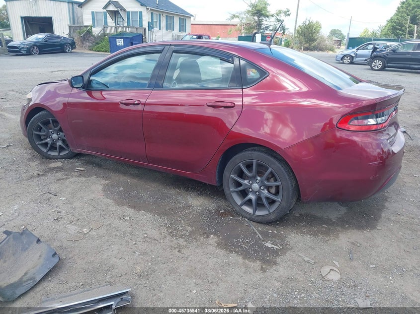 Vin: 1c3cdfaa8fd374793, lot: 46234245, dodge dart se 20153