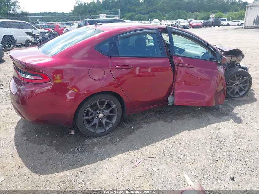Vin: 1c3cdfaa8fd374793, lot: 46234245, dodge dart se 20154