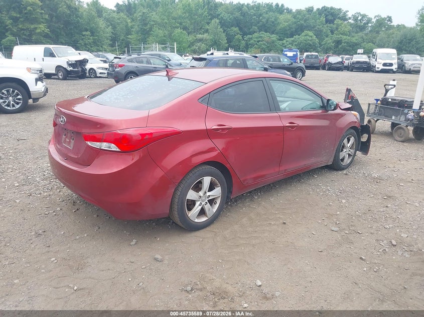 Vin: 5npdh4ae1dh210627, lot: 46234293, hyundai elantra gls 20134