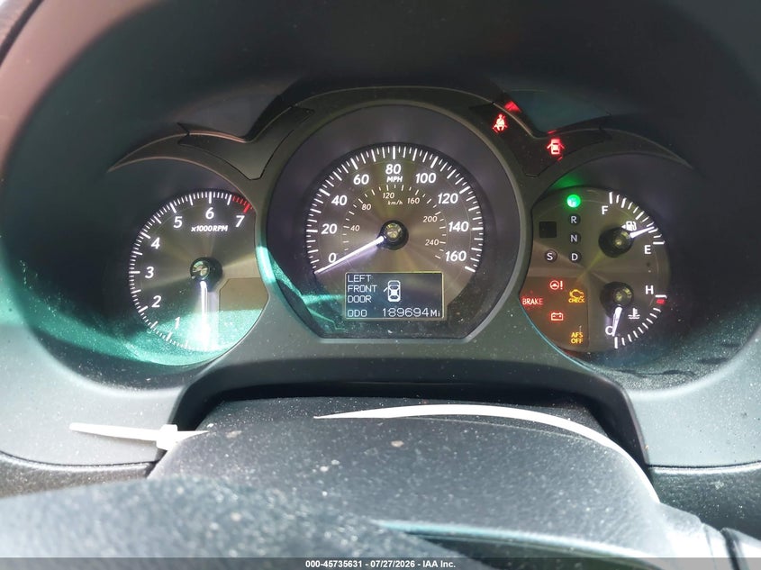 2010 LEXUS GS 350 auction photo 7