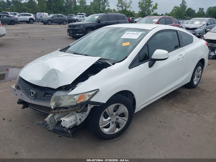 Vin: 2hgfg3b53dh522950, lot: 46234348, honda civic lx 20132
