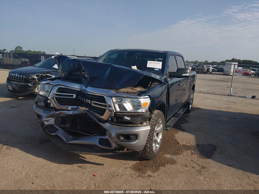 Vin: 1c6srfft1kn647278, lot: 46234359, ram 1500 big horn/lone star  4x4 5'7 box 20192