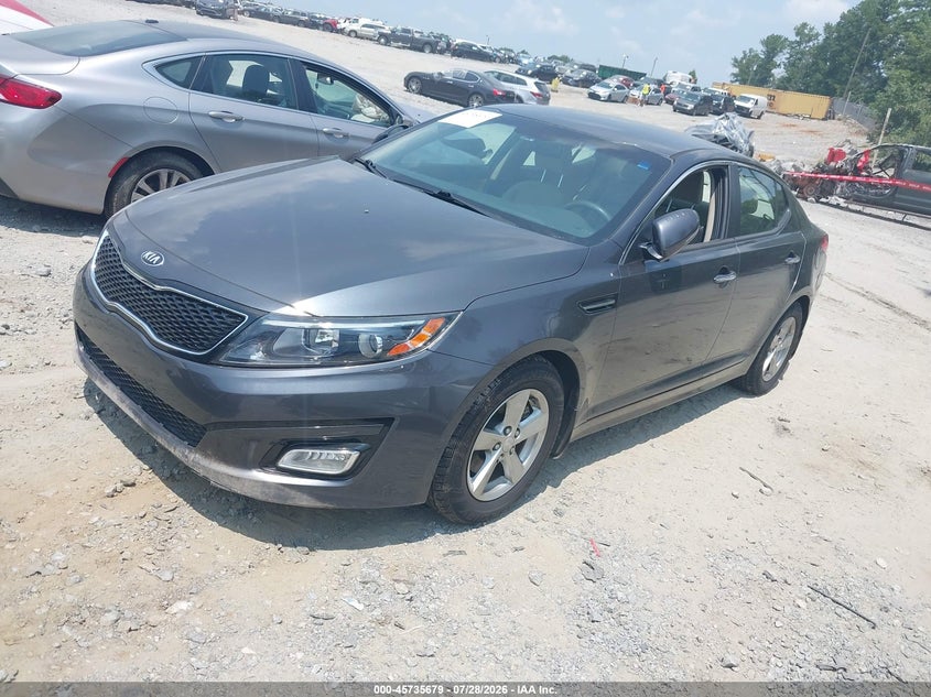 Vin: knagm4a77f5635215, lot: 46234383, kia optima lx 20152