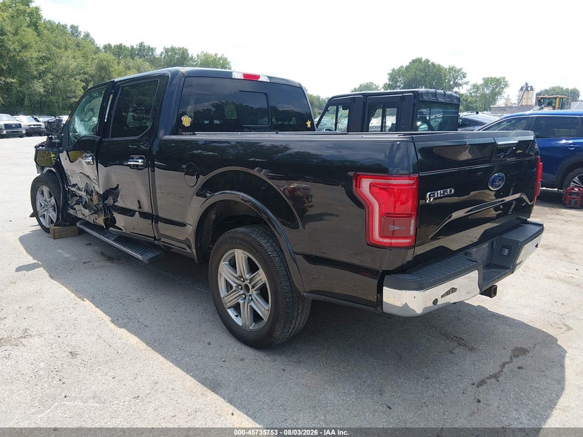 Vin: 1ftew1cg3ffa32756, lot: 46234457, ford f-150 lariat 20153