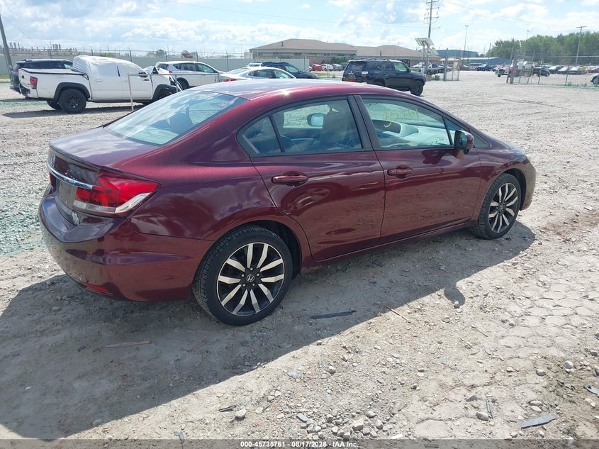 Vin: 19xfb2f92ee023624, lot: 46234465, honda civic ex-l 20144