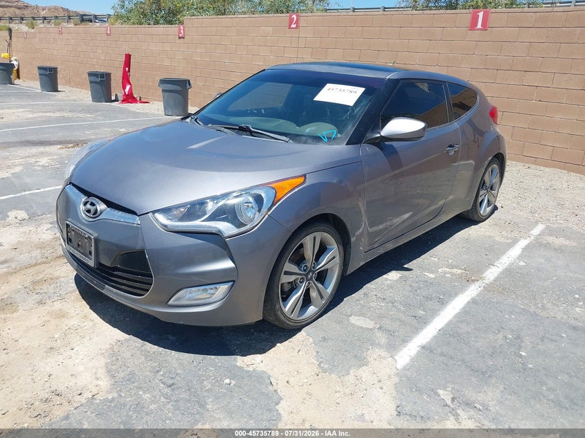 Vin: kmhtc6ad9hu315484, lot: 46234493, hyundai veloster value edition 20172