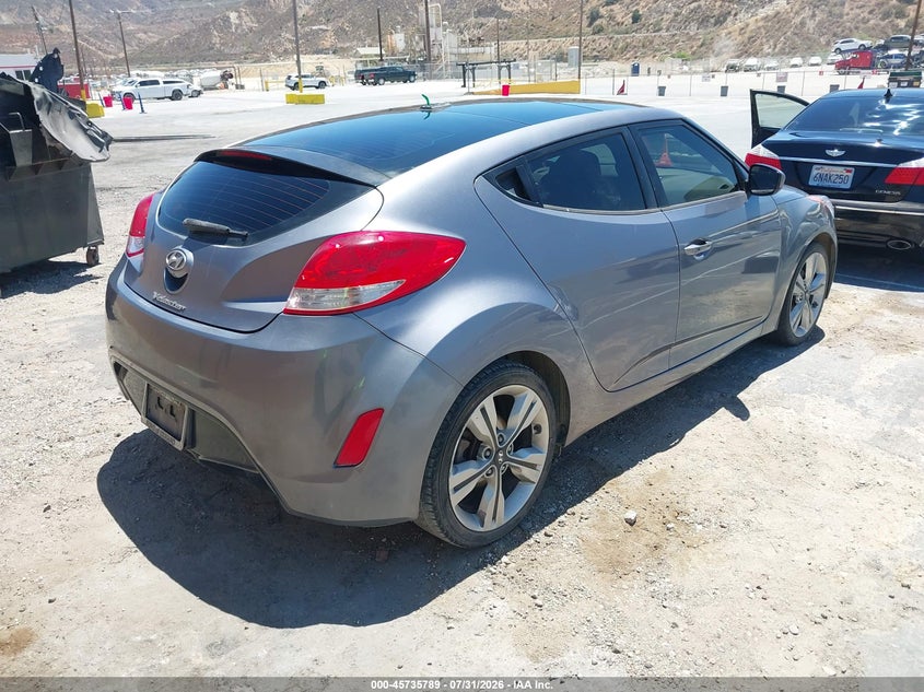 Vin: kmhtc6ad9hu315484, lot: 46234493, hyundai veloster value edition 20174