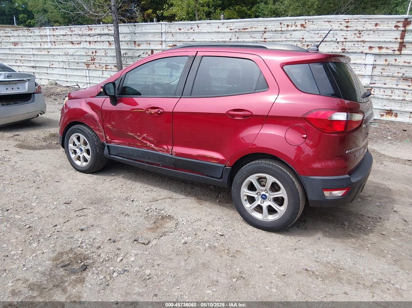 Vin: maj3p1te8jc179710, lot: 46234764, ford ecosport se 20183