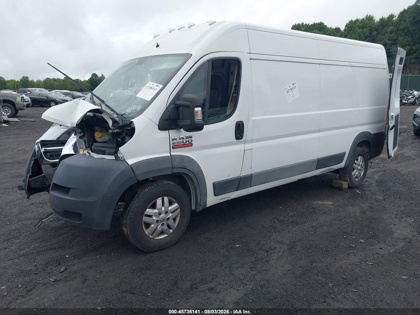 Vin: 3c6trvdg8he522330, lot: 46234845, ram promaster 2500 high roof 159 wb 20172