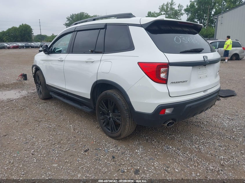 Vin: 5fnyf8h91mb034166, lot: 46234846, honda passport awd touring 20213