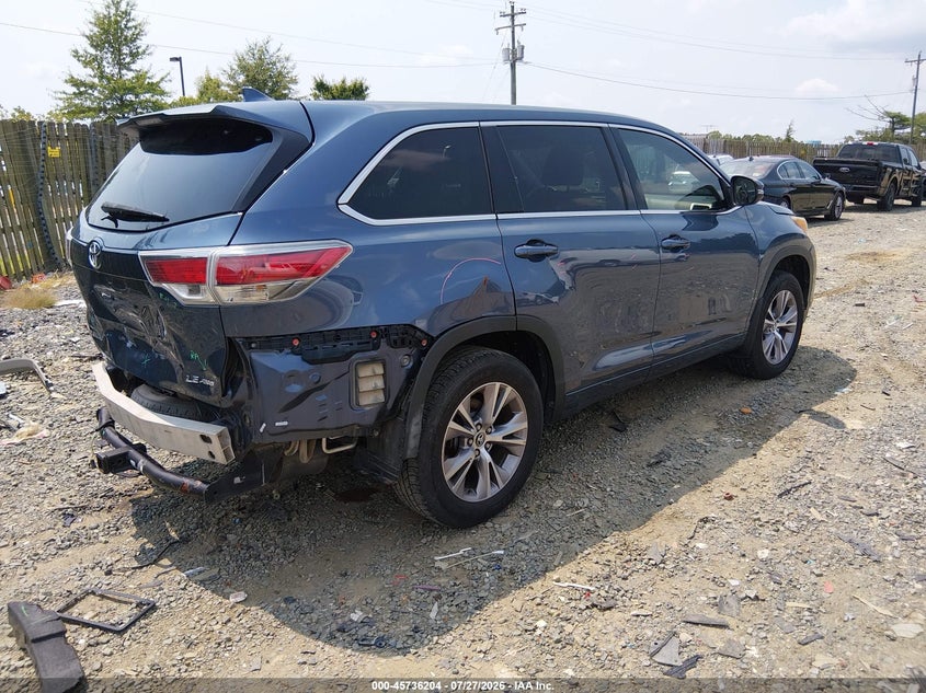 Vin: 5tdbkrfh3gs323812, lot: 46234908, toyota highlander le plus v6 20164