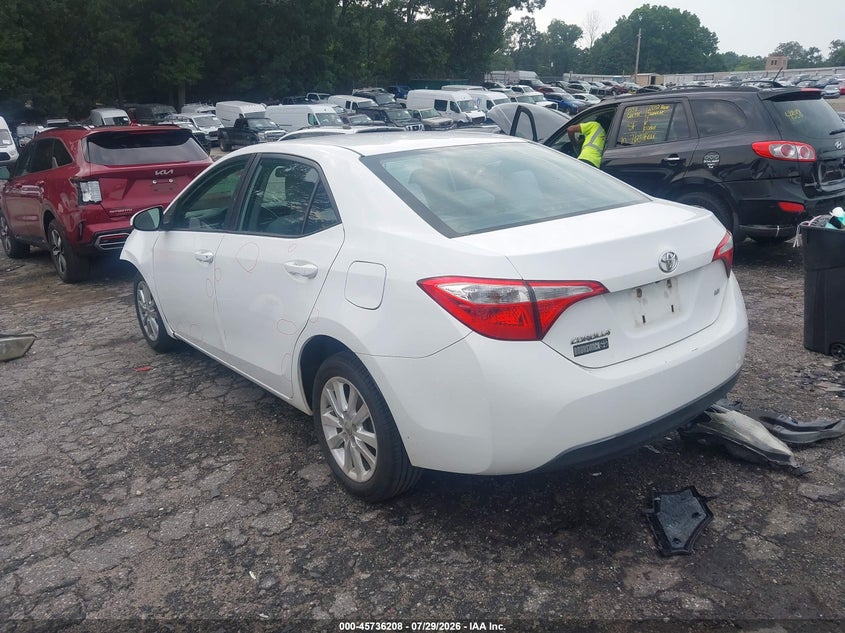 Vin: 2t1burhe3gc703562, lot: 46234912, toyota corolla le 20163