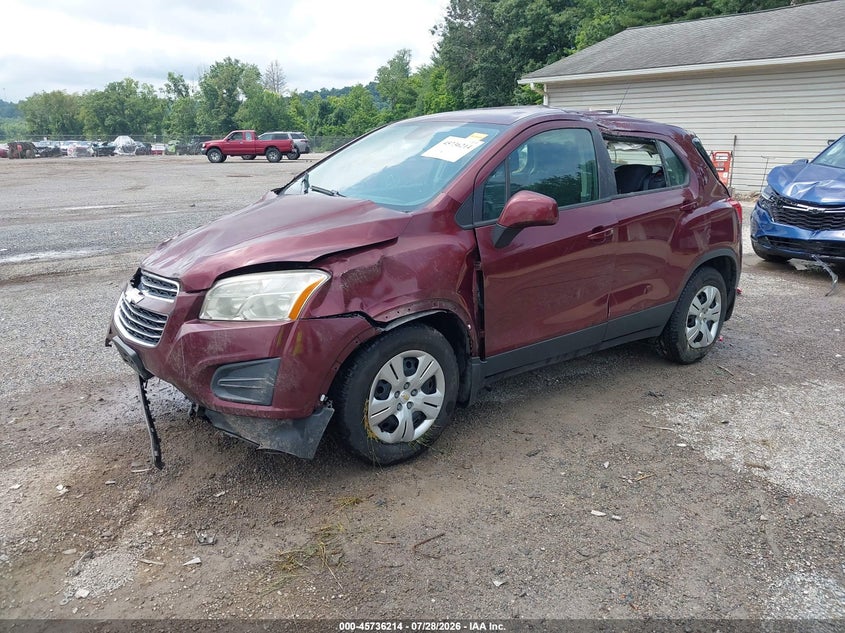 Vin: 3gncjksb0gl244322, lot: 46234918, chevrolet trax ls 20162