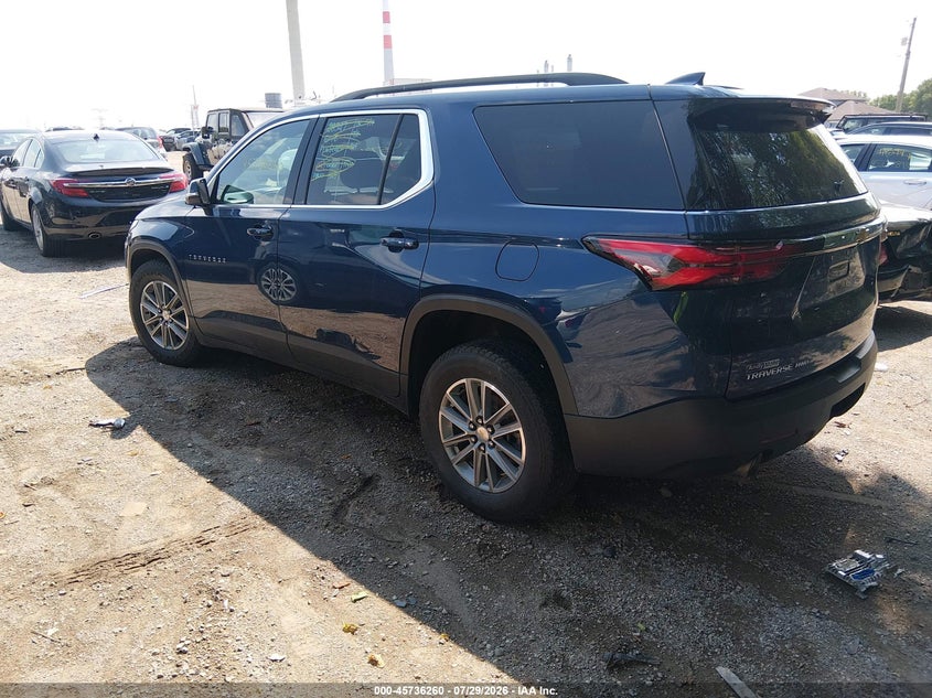 Vin: 1gnevmkw9nj164632, lot: 46234964, chevrolet traverse awd 2fl cloth 20223