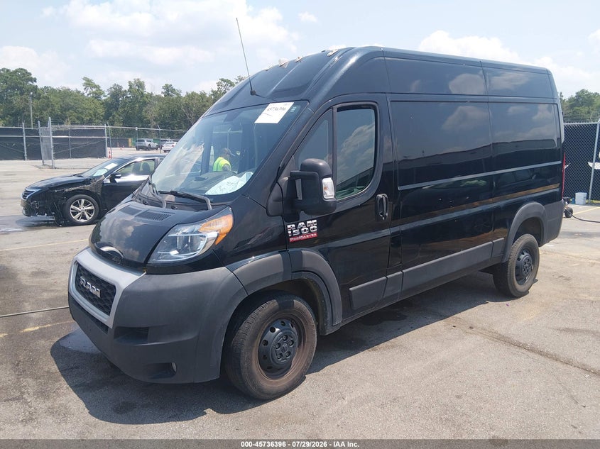 Vin: 3c6lrvbg7me546647, lot: 46235100, ram promaster 1500 high roof 136 wb 20212