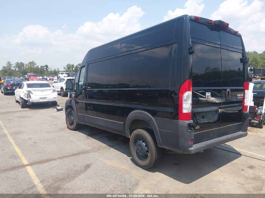 Vin: 3c6lrvbg7me546647, lot: 46235100, ram promaster 1500 high roof 136 wb 20213