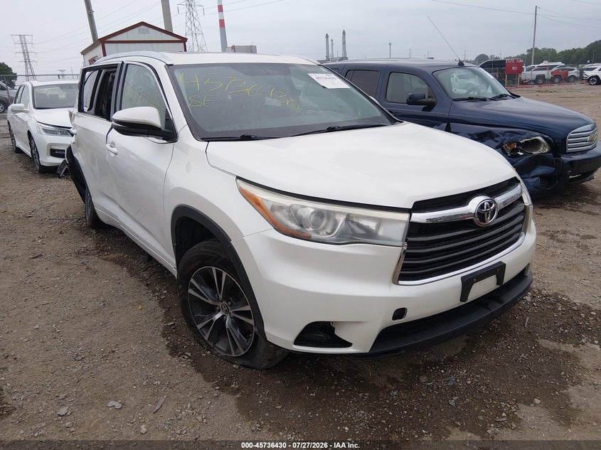 Vin: 5tdjkrfh9gs261506, lot: 46235134, toyota highlander xle v6 2016 img_1