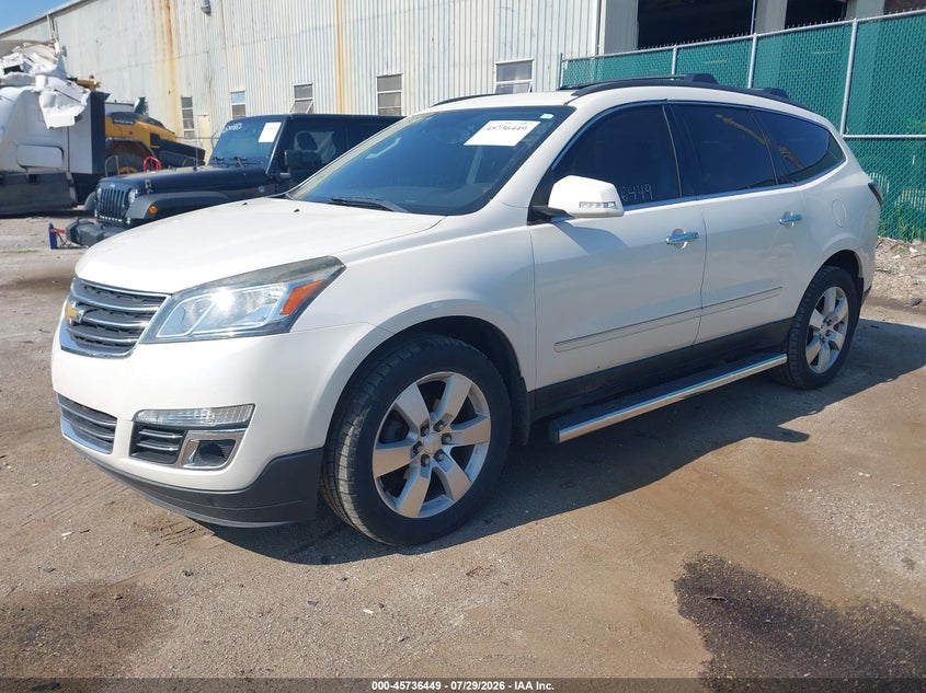 Vin: 1gnkrjkd9fj314082, lot: 46235153, chevrolet traverse ltz 20152