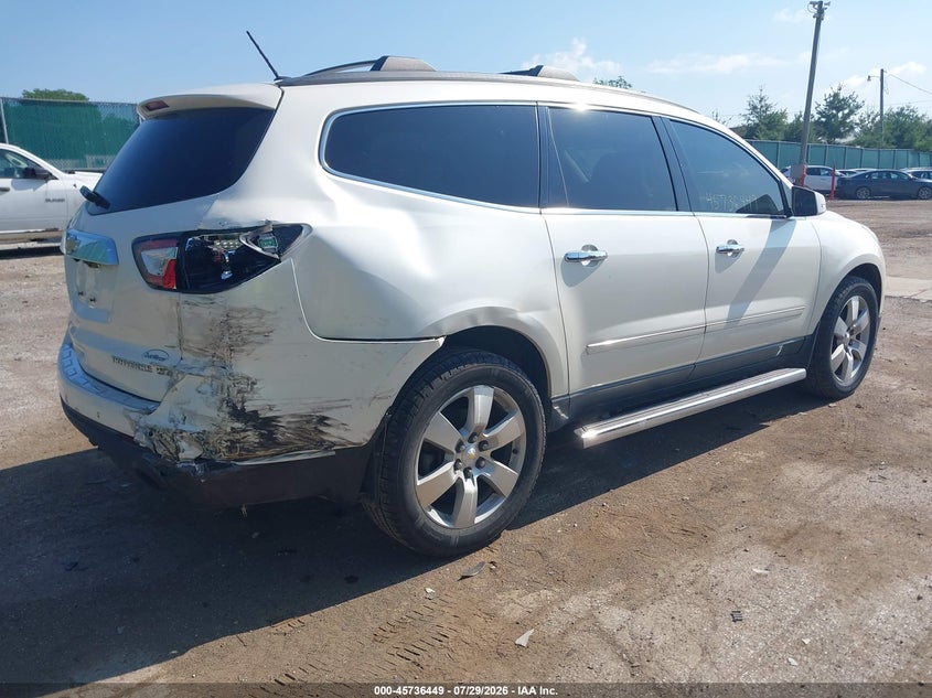 Vin: 1gnkrjkd9fj314082, lot: 46235153, chevrolet traverse ltz 20154