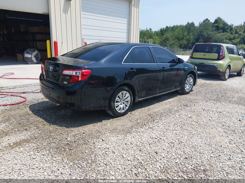 Vin: 4t1bd1fk6du073699, lot: 46235170, toyota camry hybrid le 20134