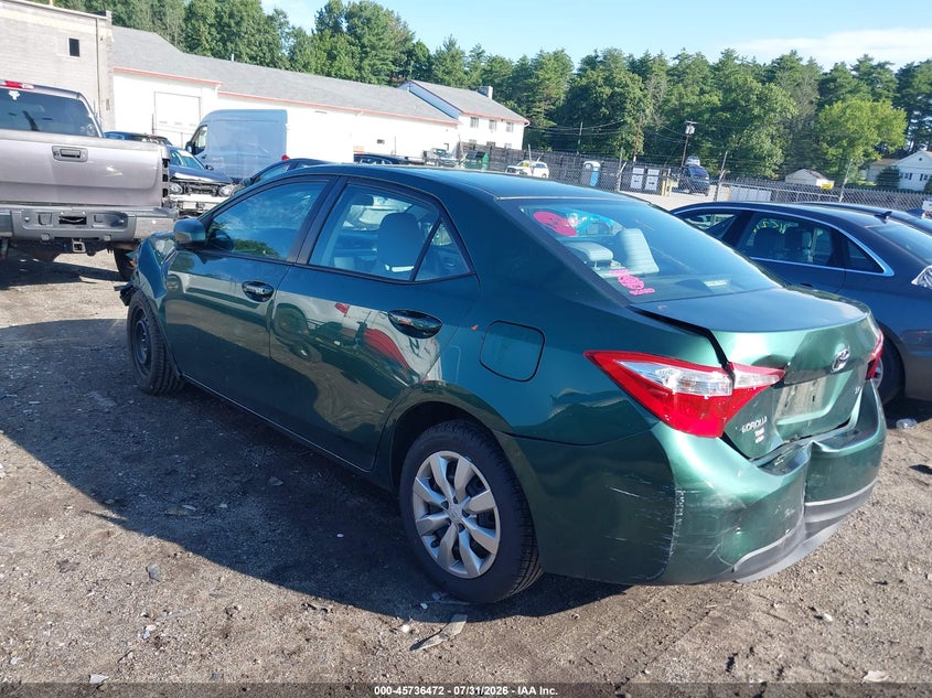Vin: 2t1burhe0fc251987, lot: 46235177, toyota corolla le 20153
