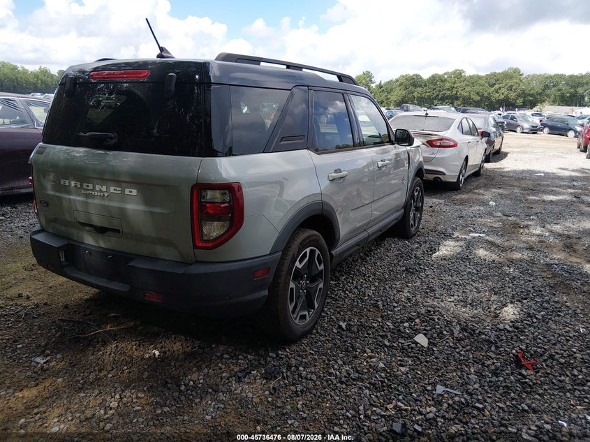 Vin: 3fmcr9c61mra89277, lot: 46235180, ford bronco sport outer banks 20214