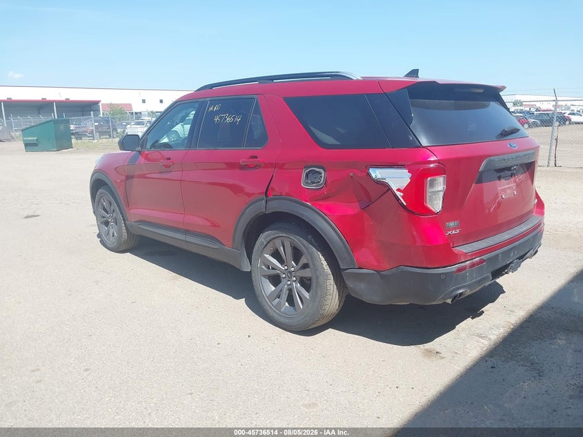 Vin: 1fmsk8dh9mga40815, lot: 46235218, ford explorer xlt 20213
