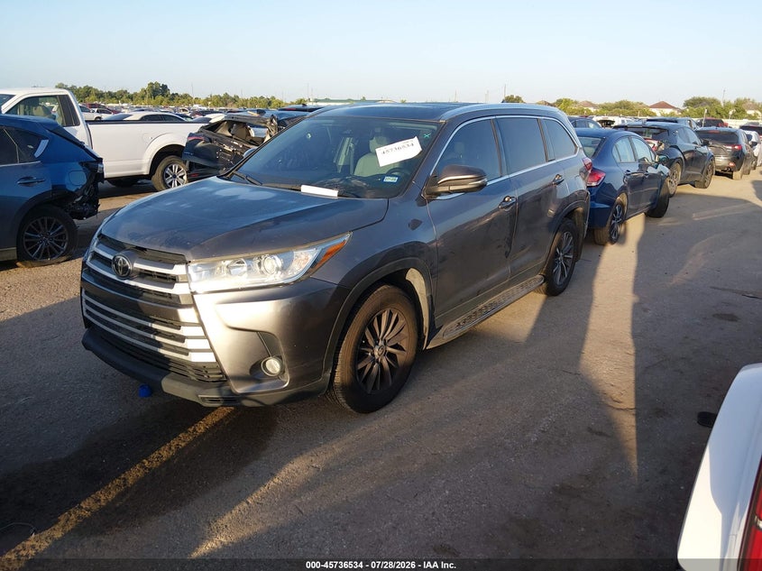 Vin: 5tdkzrfh6ks562758, lot: 46235238, toyota highlander xle 20192