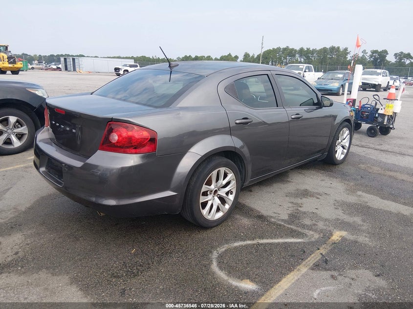 Vin: 1c3cdzag8en234581, lot: 46235250, dodge avenger se 20144