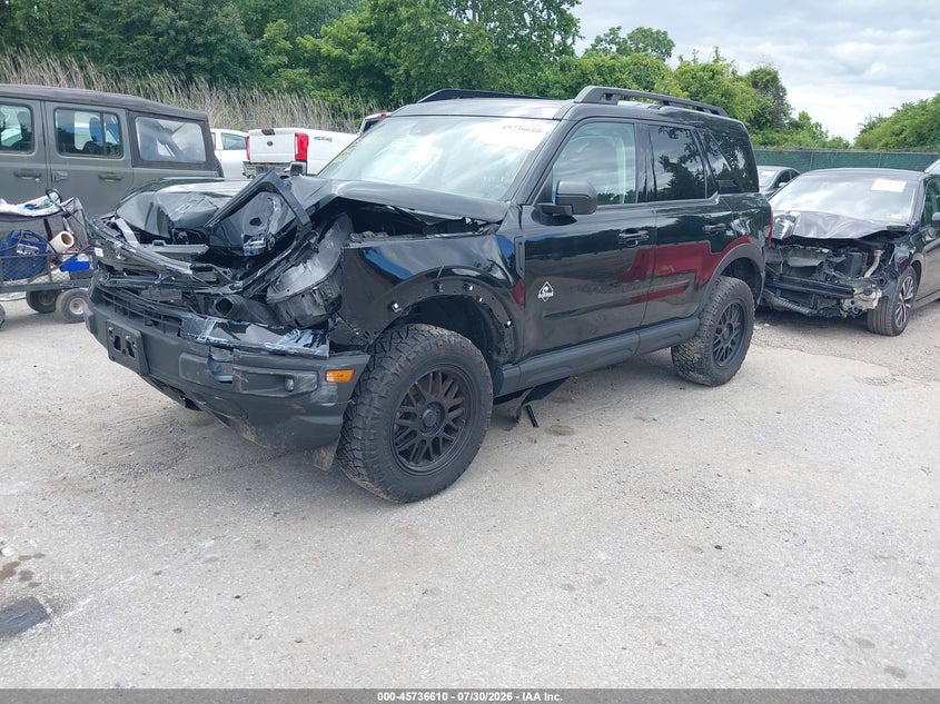 Vin: 3fmcr9c69prd95308, lot: 46235314, ford bronco sport outer banks 20232