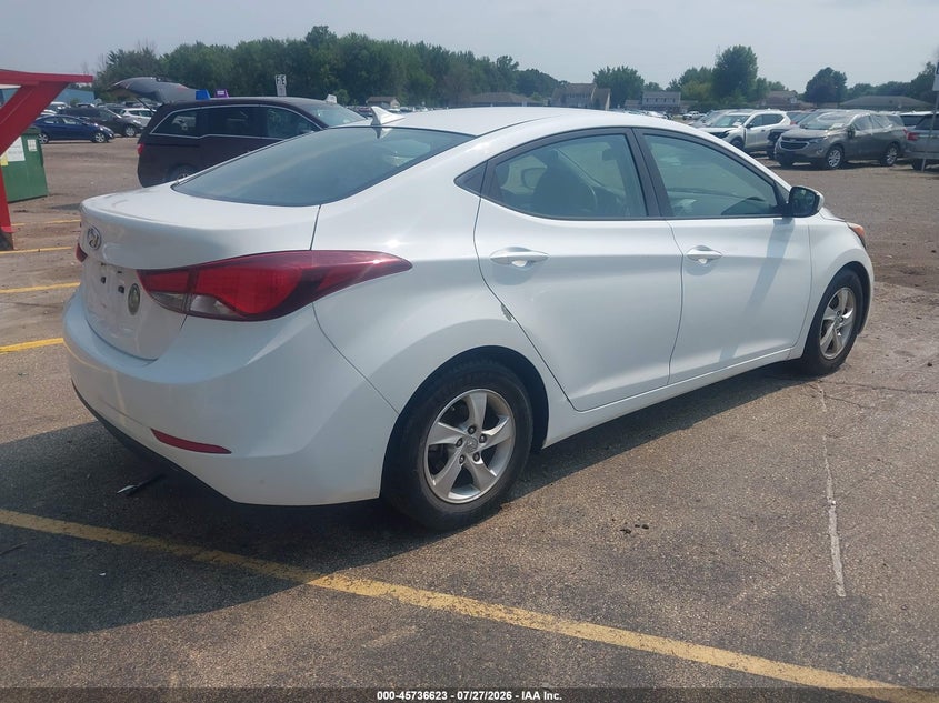 Vin: 5npdh4ae3fh647760, lot: 46235327, hyundai elantra se 20154
