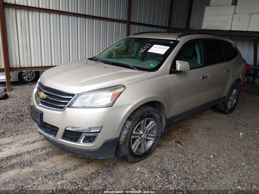 Vin: 1gnkvgkd2gj134376, lot: 46235351, chevrolet traverse lt 20162