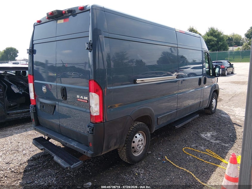 Vin: 3c6trvdg5ke518145, lot: 46235420, ram promaster 2500 high roof 159 wb 20194
