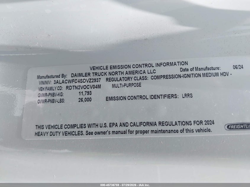 2025 FREIGHTLINER M2 106 auction photo 8