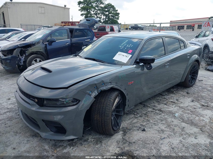 Vin: 2c3cdxgj0ph701804, lot: 46235487, dodge charger scat pack widebody 20232