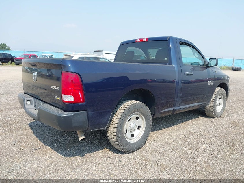 Vin: 3c6jr7agxjg323684, lot: 46235516, ram 1500 tradesman  4x4 6'4 box 20184